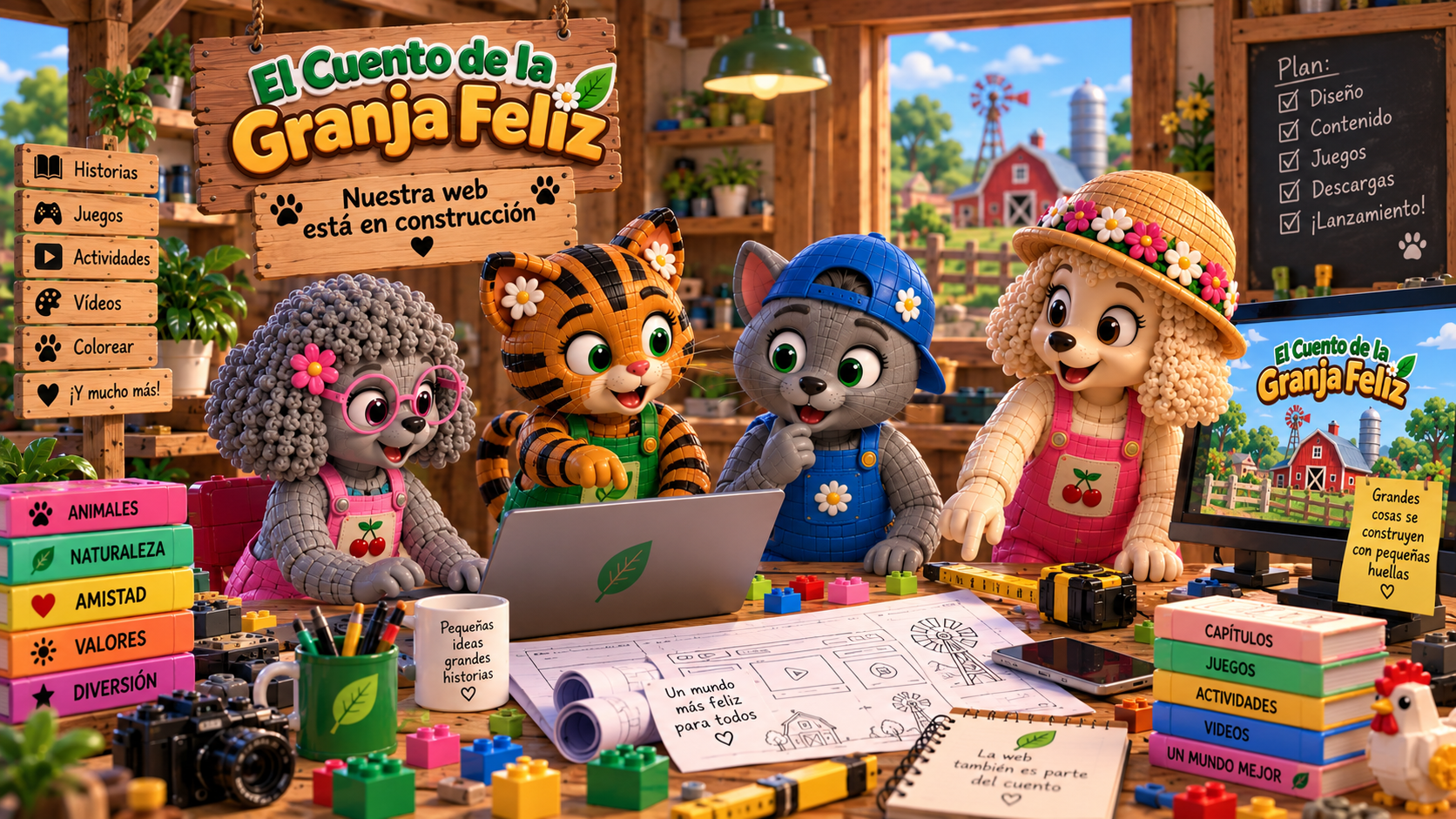 Nuestra web está en construcción - El Cuento de la Granja Feliz
